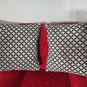 Chic Black and White Patterned Throw Pillows